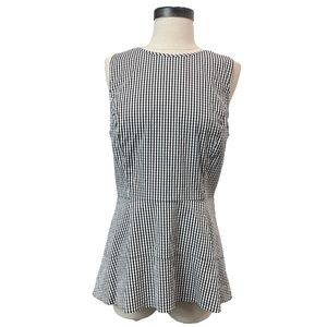 WHITE HOUSE BLACK MARKET gingham peplum top | 8